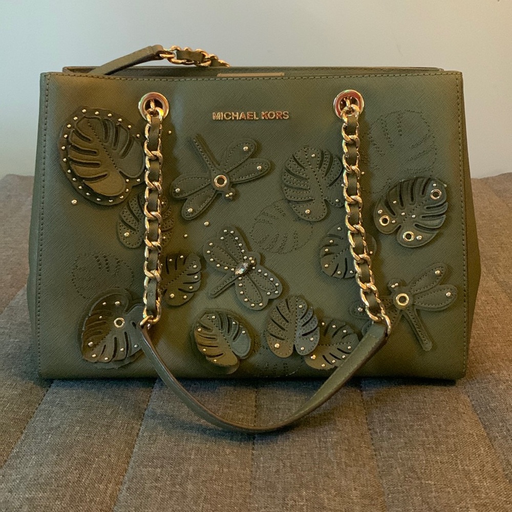 💚 MICHAEL KORS | Beautiful "Susannah Dragonfly" Michael Kors Bag - Like New